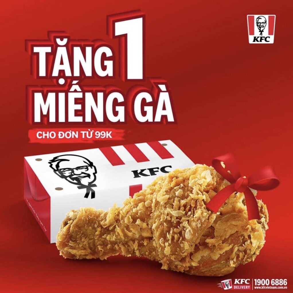 Voucher KFC tang mieng Ga Ran KFC tri gia 36k